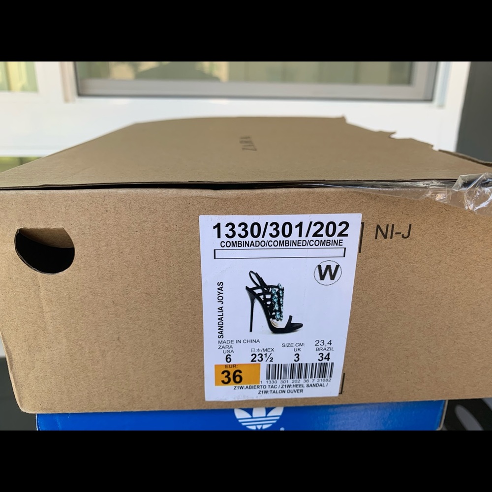 Zara HIGH HEELS NEVER WORN BRAND NEW EMBELLISHED - Picture 5 of 6